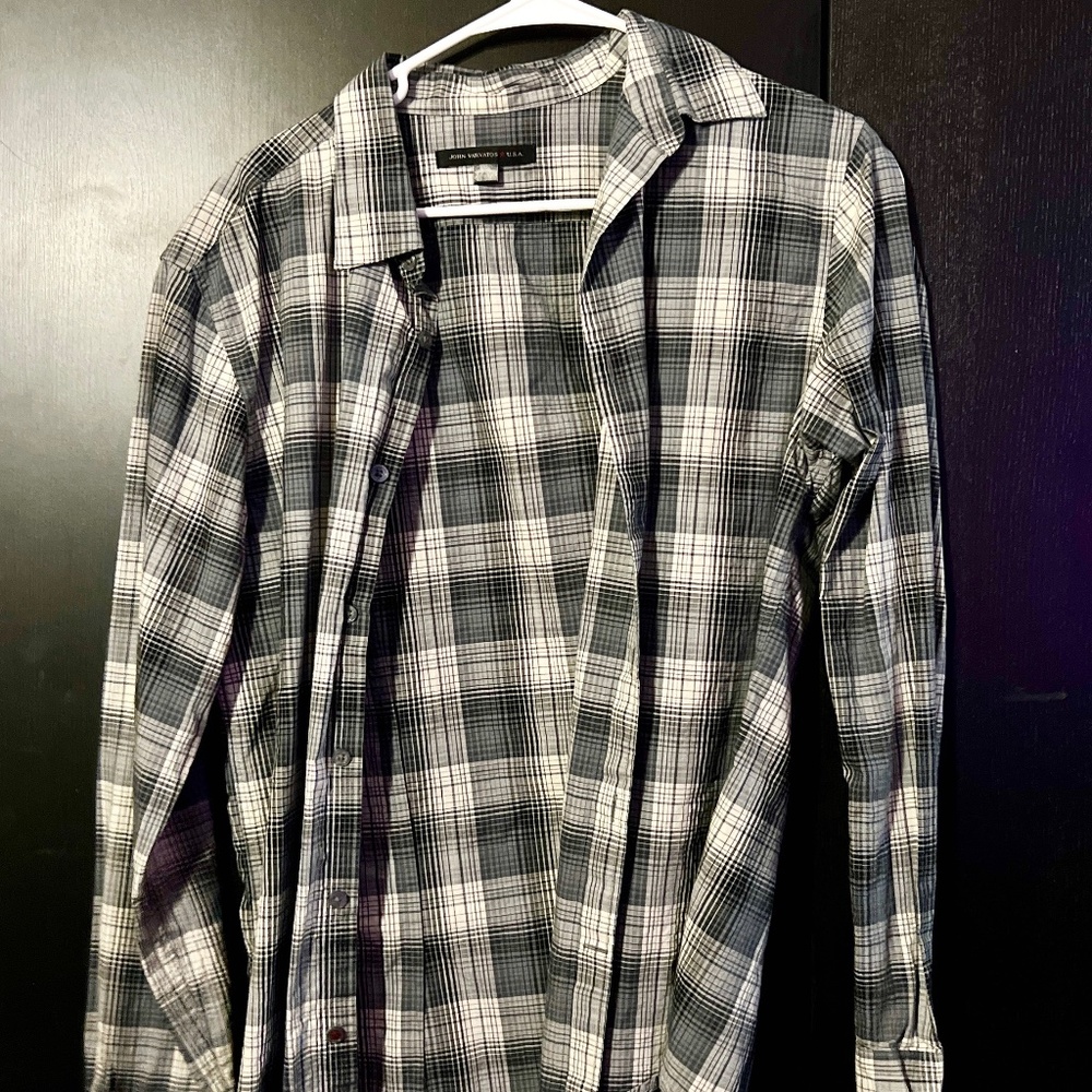 JOHN VARVATOS PLAID L/S S SHIRT